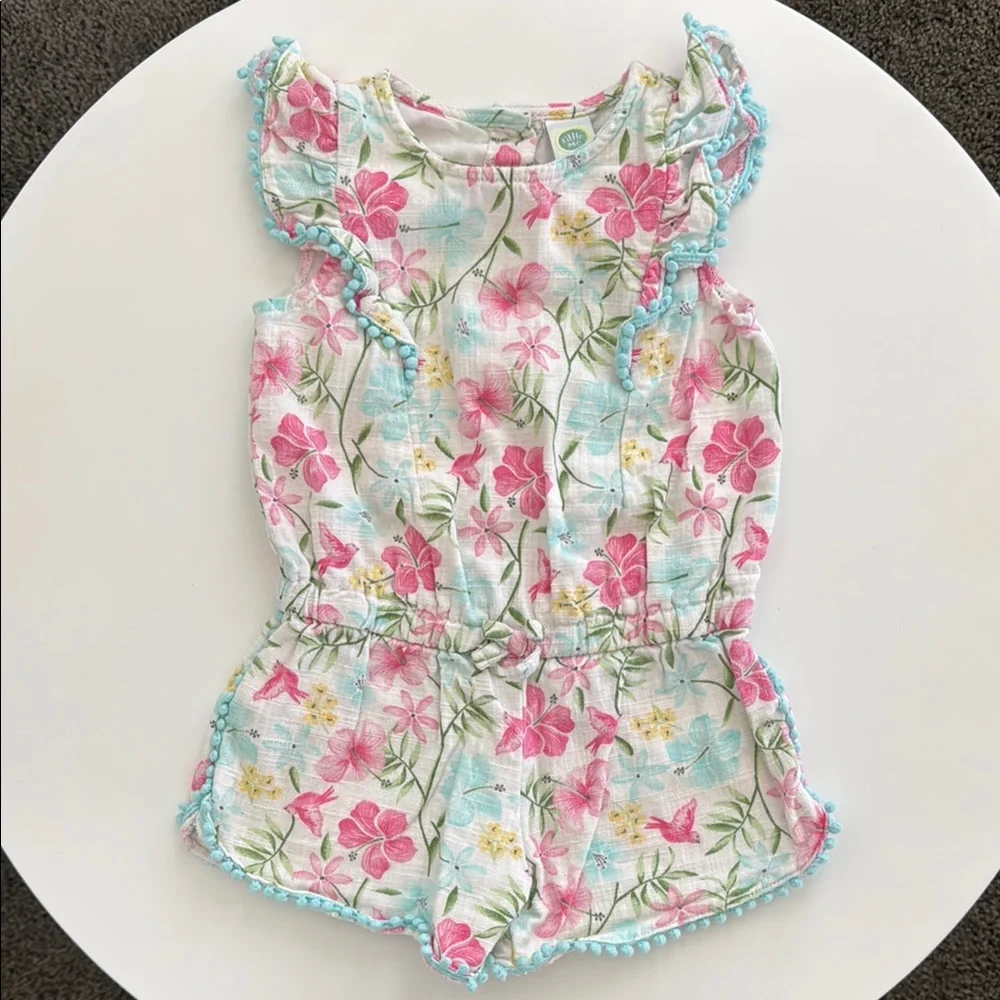 Little Me Floral Romper 2T - Picture 1 of 5